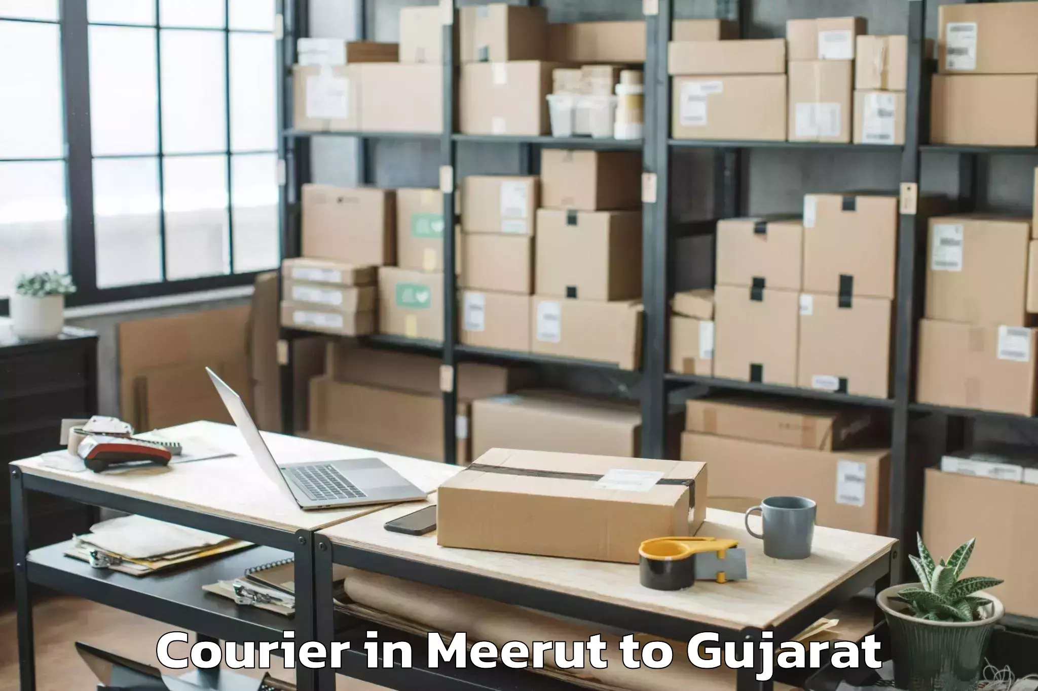 Book Meerut to Jhulasan Courier Online